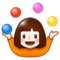 Woman Juggling emoji on Samsung
